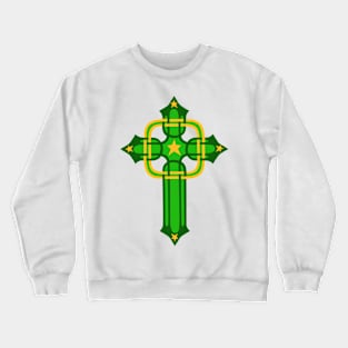 Legendary Green Celtic Cross Crewneck Sweatshirt